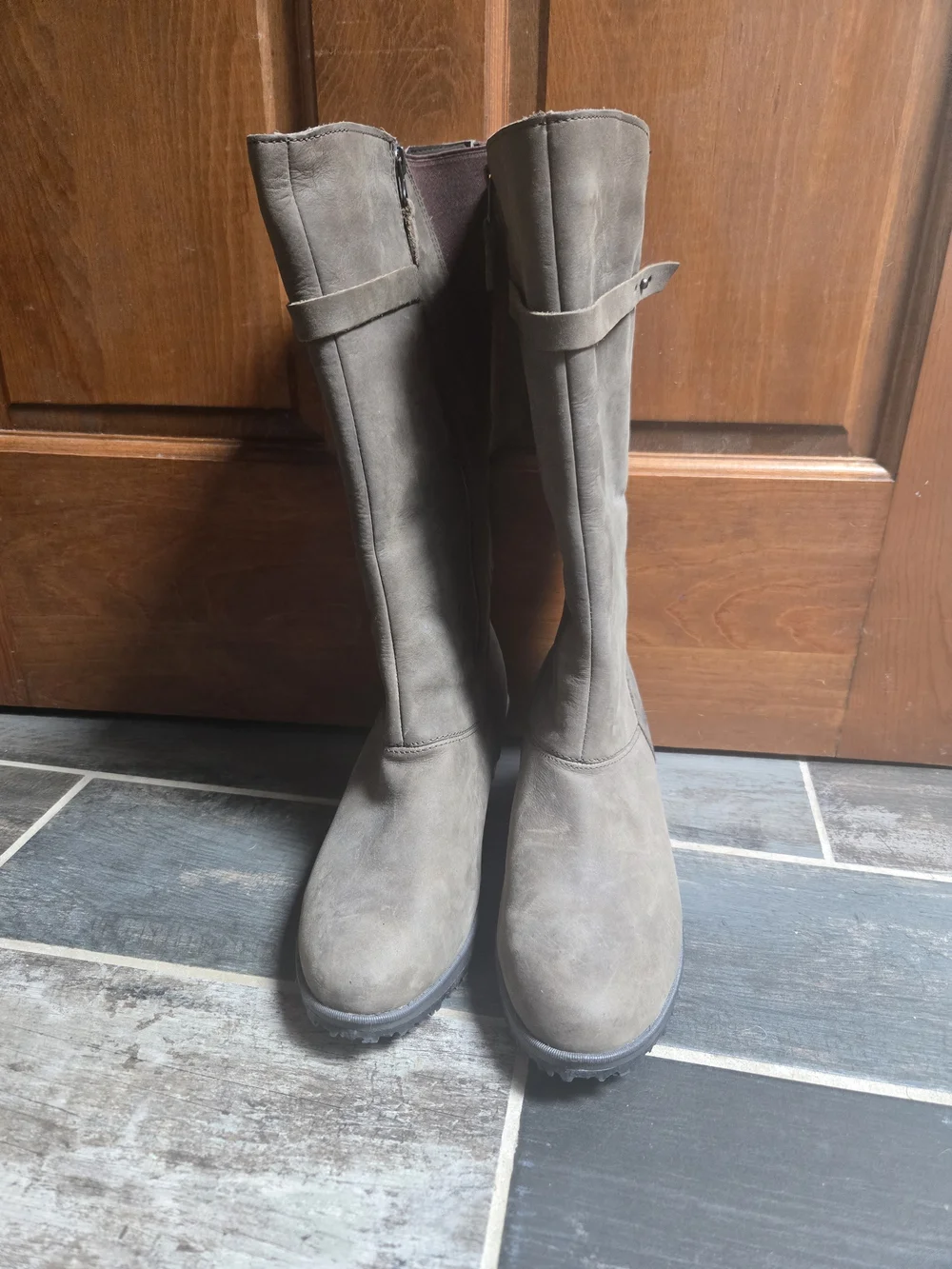 Eddie Bauer Taupe Wedge Knee-High Boots